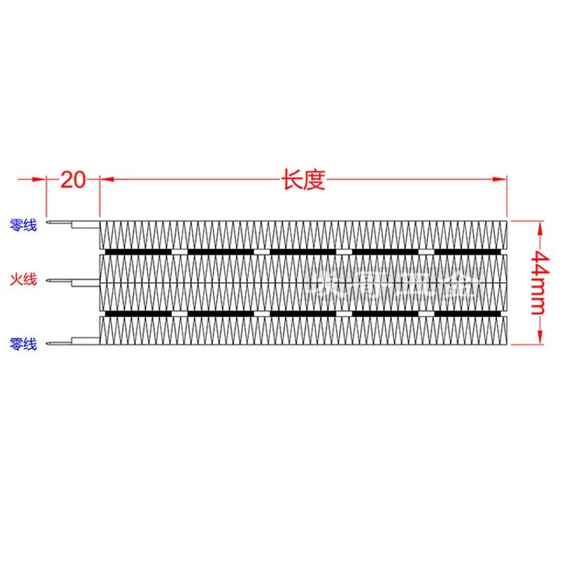 浴霸PTC陶瓷发热片块取暖电暖器加热模块220v集成吊顶暖风机44