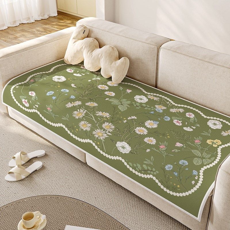 法式冰丝沙发垫夏季2025新款高级感冷感凉席坐垫透气防滑沙发套罩,居家布艺,沙发垫,淘宝优惠券,粉丝福利购,淘宝优惠卷