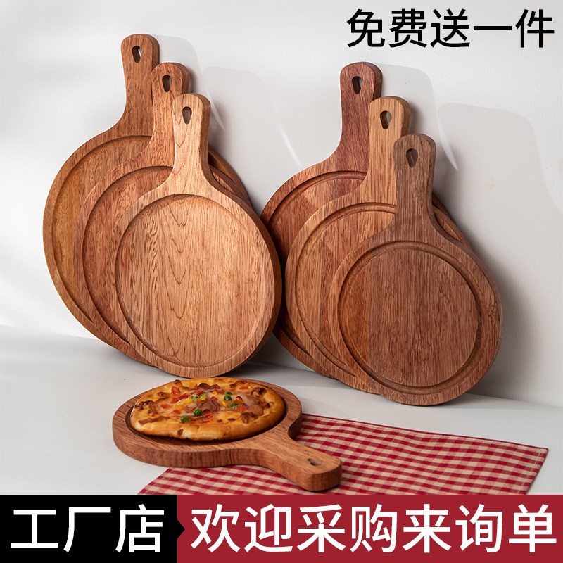 方形牛排牛扒板木制烘焙披萨面包板西餐切木板托木砧板托盘蛋糕盘