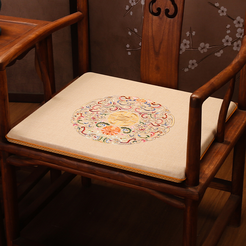 中式红木椅子坐垫茶桌椅餐椅垫实木家具官帽圈椅太师椅凳子垫座垫