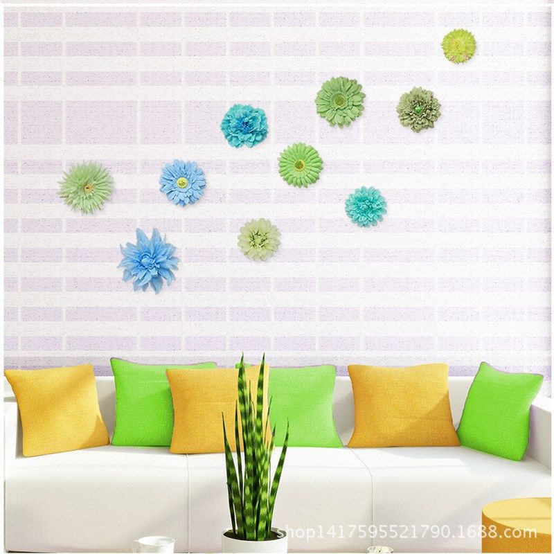 立体向布艺花朵墙贴 婚房床头卧室温馨浪漫花朵客厅 少儿房间墙贴,家居饰品,文化墙贴,淘宝优惠券,粉丝福利购,淘宝优惠卷