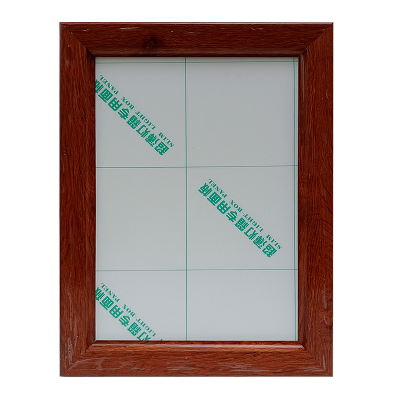 开启式铝合金灯箱广告牌宣传栏不发光相框展示牌定制仿木纹色