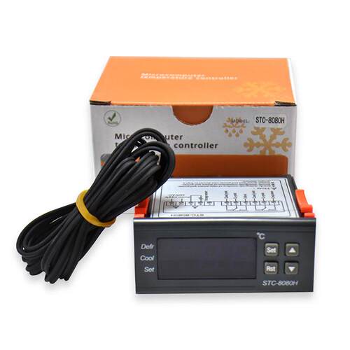 STC 8080H通用温控器 可调压缩机延时 除霜功能 温度超限报警