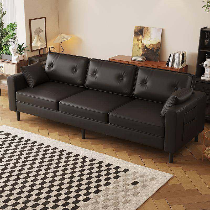 沙发小户型双人出租屋客厅小公寓服装店家用简约卧室三人皮艺沙发