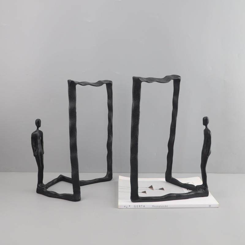 现代简约创意铸铁边框人物摆件办公室卧室玄关茶几书房家居装饰品,鲜花速递/花卉仿真/绿植园艺,割草机/草坪机,淘宝优惠券,粉丝福利购,淘宝优惠卷