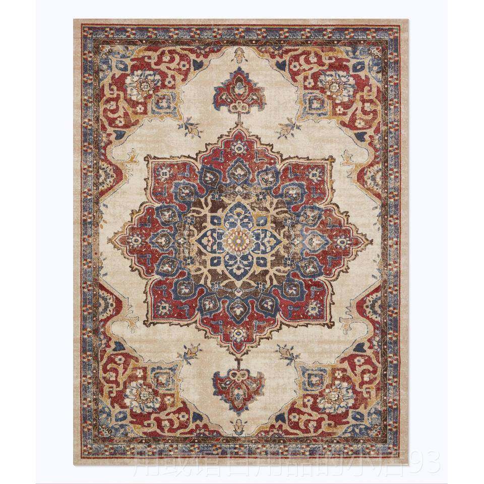 正品加厚仿羊绒地毯轻奢床客厅卧室边毯洛族哥复古家用地垫民风美