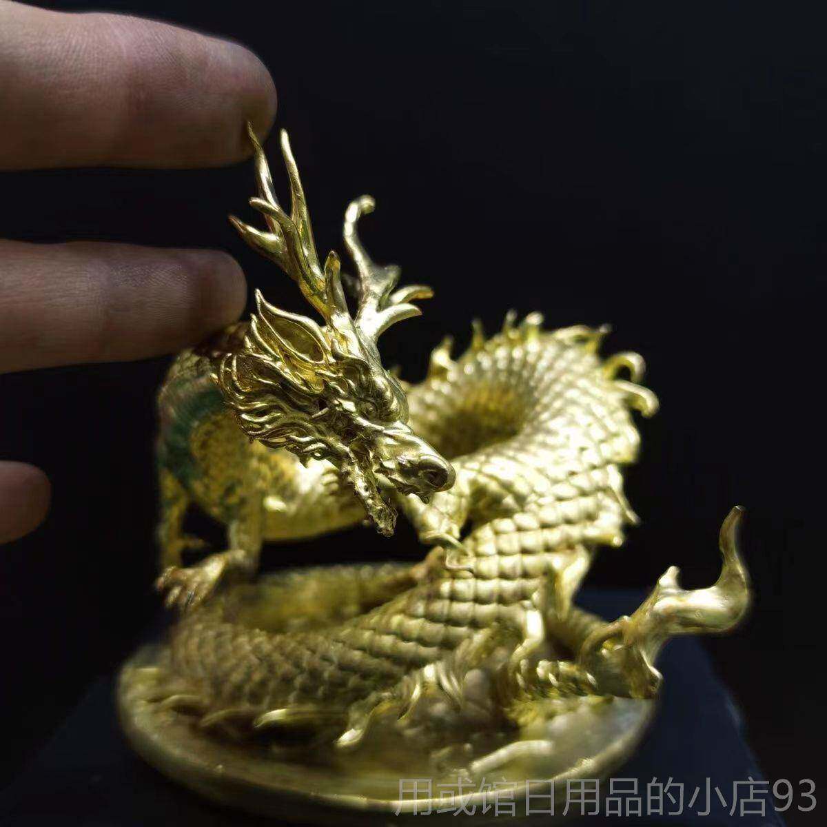 正品纯铜钱财上龙生业意兴隆，吸水发，青龙摆件，门厅，公司办，
