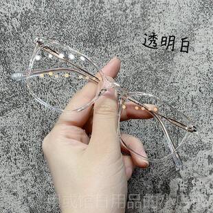 正品超轻防颜蓝光、辐射女性素近行视眼镜、文艺流模特配防处方护