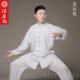 男女极亚麻练功服春秋晨练武 季 正品 沽太服唐记国风天丝夏麻太极