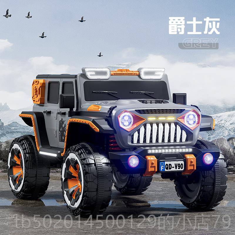 高档新童电动车可儿坐人四轮越野汽车玩具车遥控童礼车男宝宝周岁