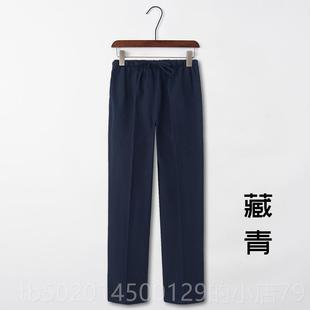 子纯棉老粗布中国风男裤 高档式 宽松长裤 士休闲裤 男居士服中夫 唐装