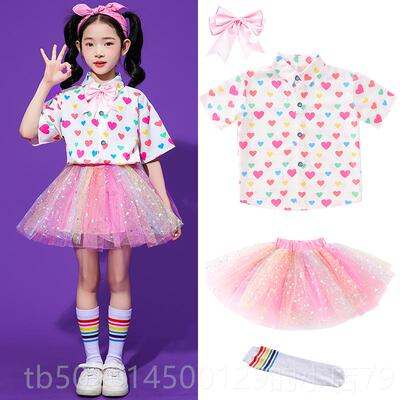 高档六啦一儿童出服小学生合唱啦动队运会演服装幼儿园毕业照表演