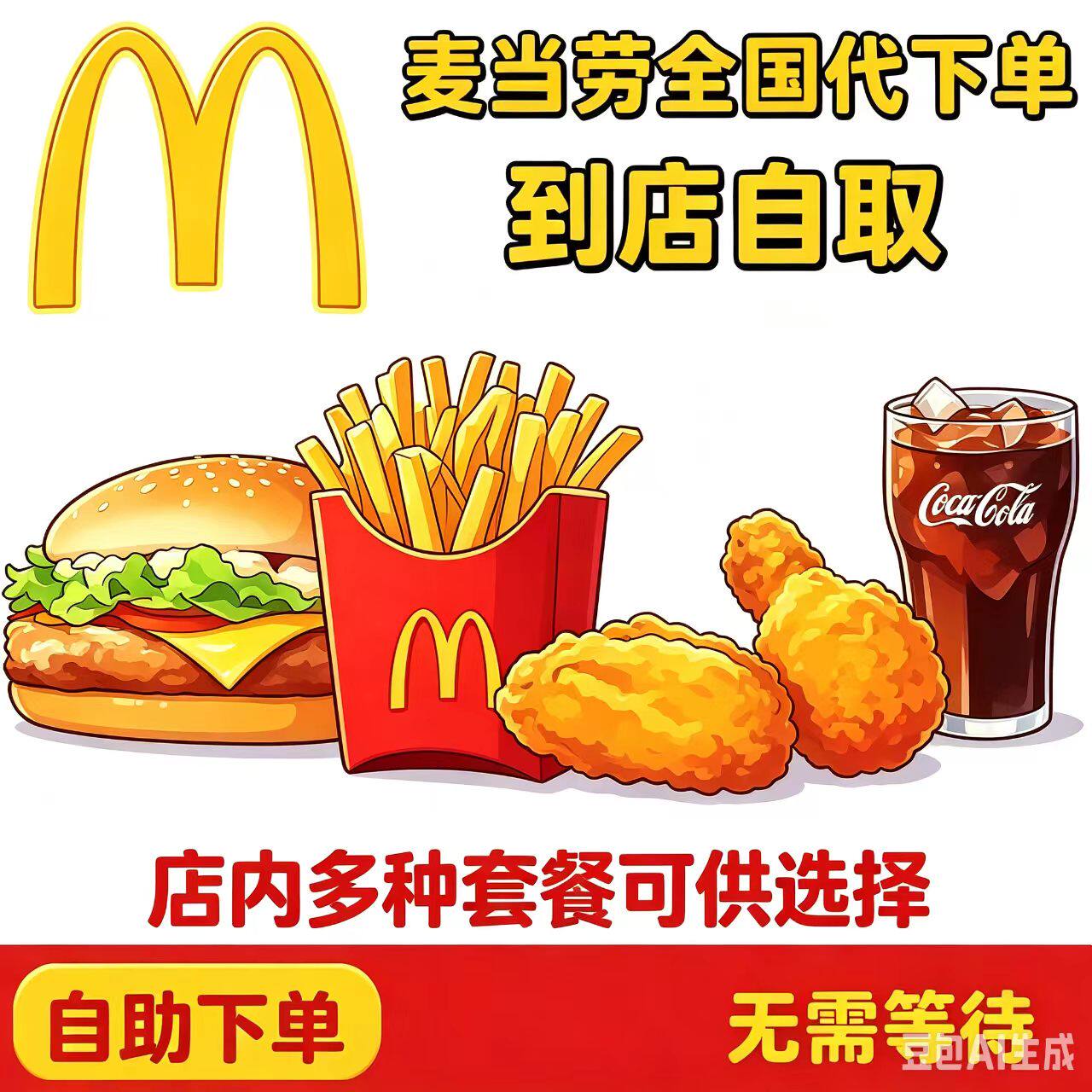 麦当劳四件套代下单全国通用优惠