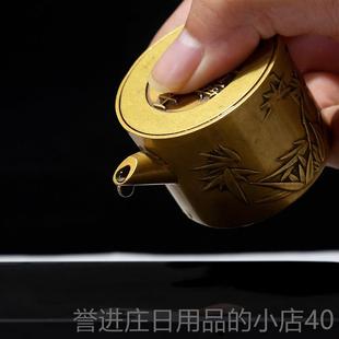 正品赋比兴 黄铜砚滴 仿国古藏天启复通宝砚台水滴水盂 文房四宝