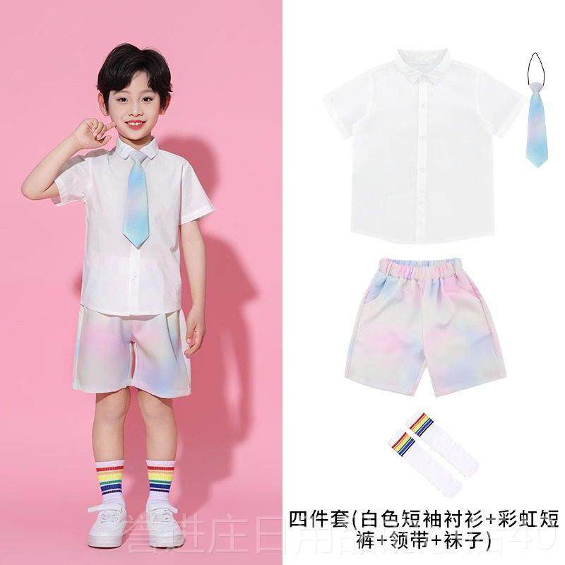 正品蓬六一儿童演出服主裙女服童彩虹蓬裙小学公生合唱幼儿园表演