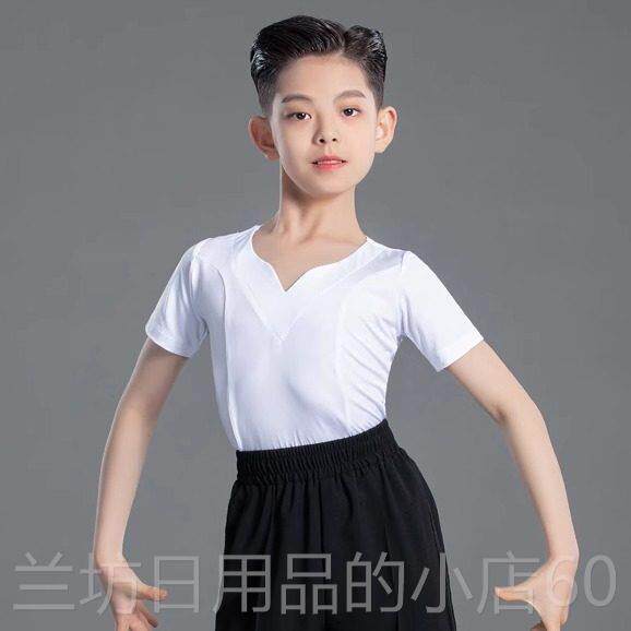 高档幼儿童拉丁服男装童练功服练表演出标准服套男士生训舞蹈裤子