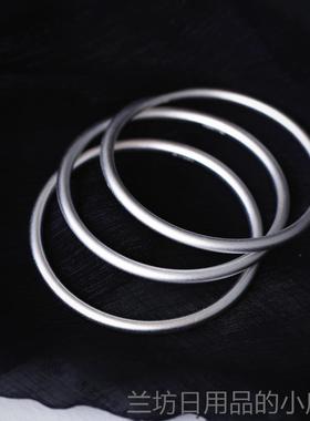 高档999银手镯古法传承手镯对 磨砂款足 克价亲们自己比 女款纯银