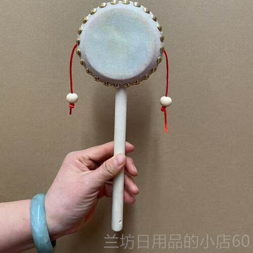 高档8厘米老式手工实木拼接桐可木层水头牛皮啃咬儿玩童放心具怀