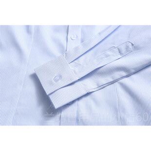 高档男女底蓝条衬纹衣银行职业工装工服衬衫信用合作作社农白商行