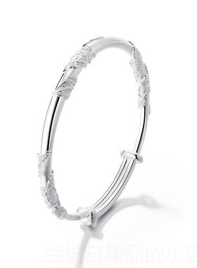 高档clect珂里连理枝银镯女款纯银9足银9镯子母手亲节礼物实用送