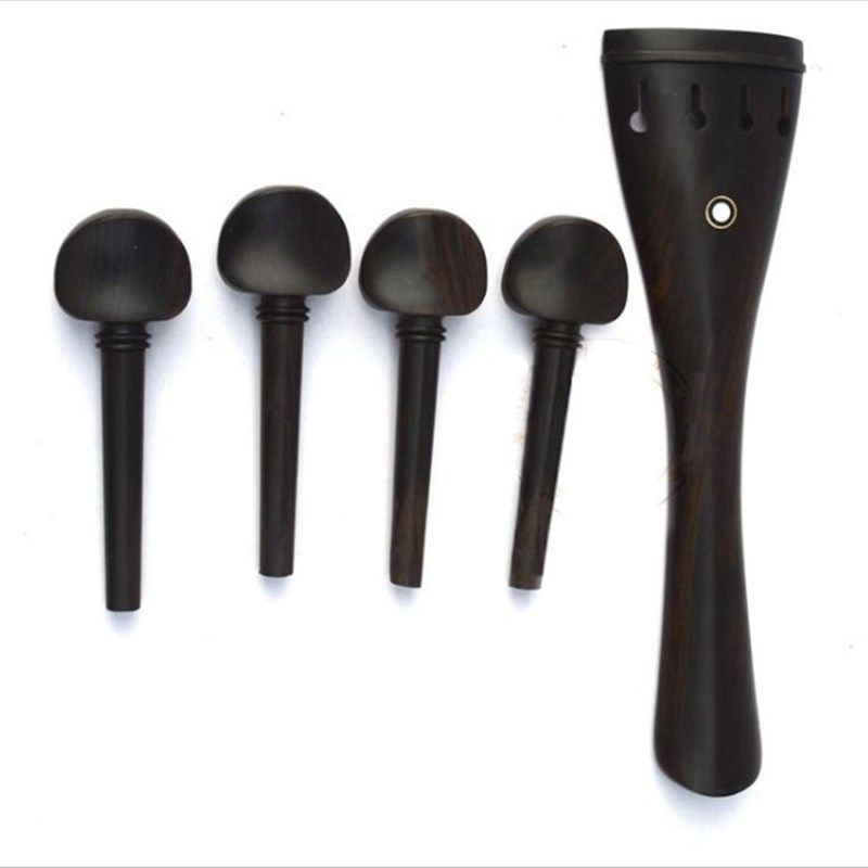 乌木大提琴配件4/4-1/2 乌木大提琴弦轴 拉弦板乌木(送尾丝)
