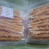 出口包装 宠物零食鸡肉绕牛皮卷纯牛皮一包洁齿磨牙牛筋