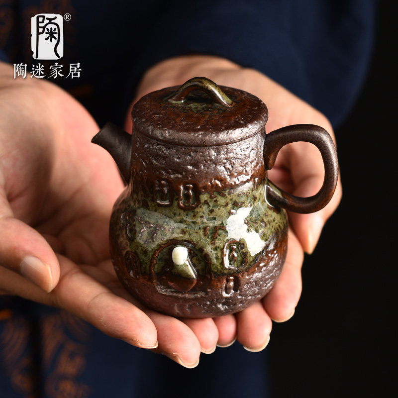 清水柴烧茶壶陶瓷复古单壶温茶煮茶炉套装蜡烛明火烧水功夫茶具