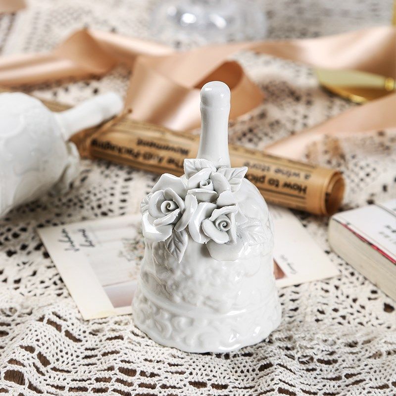 法式复古浮雕陶瓷手摇铃铛欧式家居摆件餐厅吧台传菜铃摄影道具,家居饰品,桌面摆件,淘宝优惠券,粉丝福利购,淘宝优惠卷