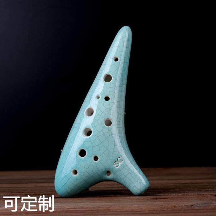 陶笛十二孔高音SC调 陶瓷制作初学教学演奏陶笛12孔 厂家定制