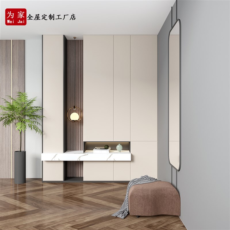 厦门泉州客厅屏风隔断柜现代简约门间厅酒柜玄关柜装饰柜进门鞋柜