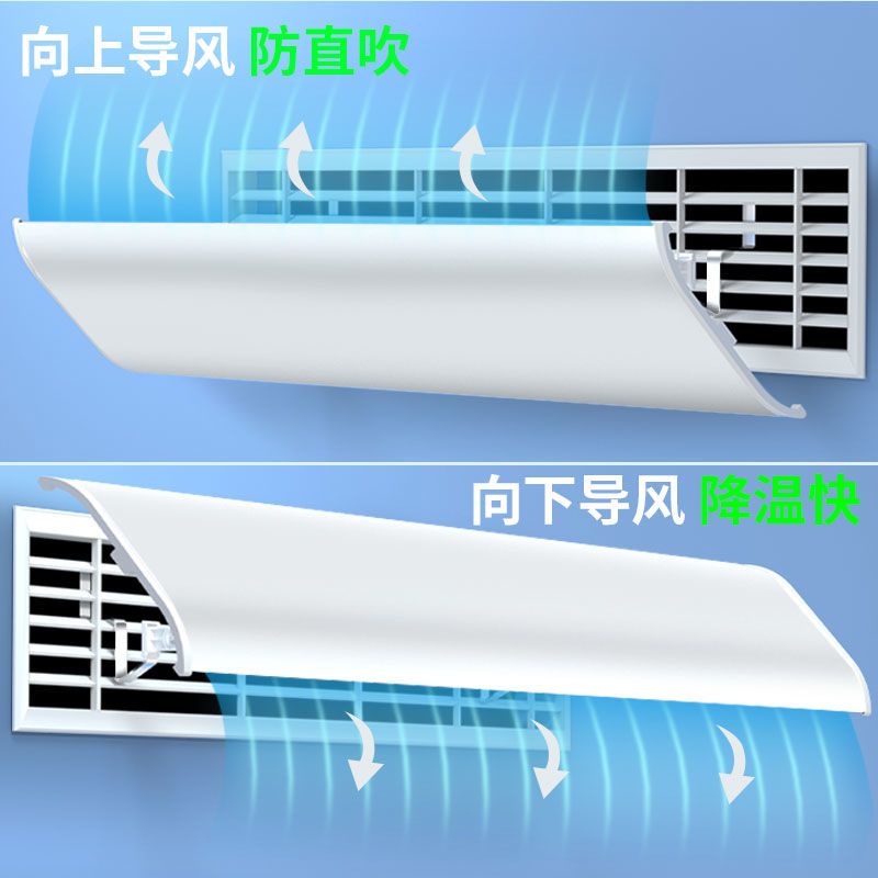 中央空调挡风板遮风板风管机出风口格栅挡板防直吹导风罩通用冷气