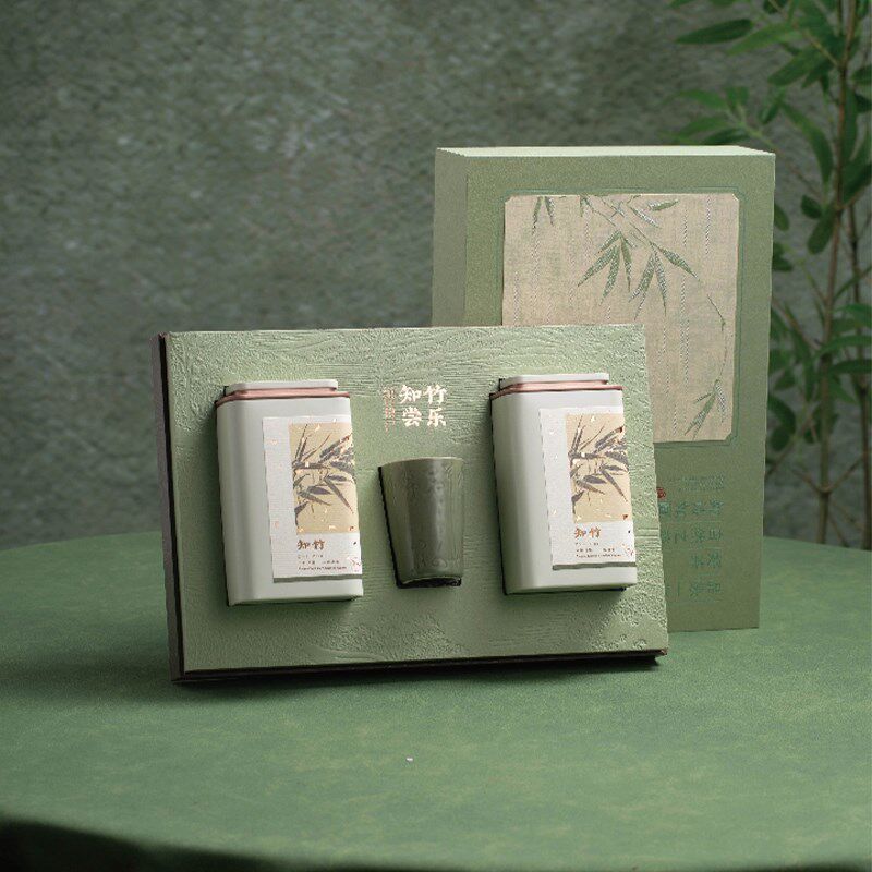 新款绿茶包装盒空礼盒罐高档通用明前龙井碧螺春半斤包装茶叶空盒