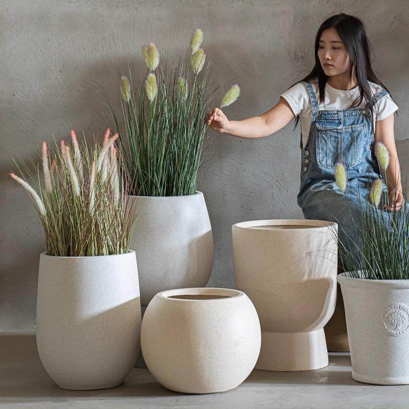 大口径创意镁水泥花盆客厅阳台庭院落地别墅盆栽装饰高端庭院装饰,鲜花速递/花卉仿真/绿植园艺,割草机/草坪机,淘宝优惠券,粉丝福利购,淘宝优惠卷
