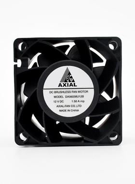 Axial12v24v6038直流防水散热风扇可替Nidec60x60x38mm双滚珠风扇
