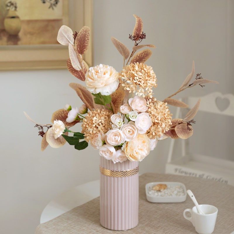 香槟粉浪漫结婚庆房仿真樱婚礼桌面假花卉艺装饰花客厅花摆设件放,家居饰品,仿真花/假花,淘宝优惠券,粉丝福利购,淘宝优惠卷