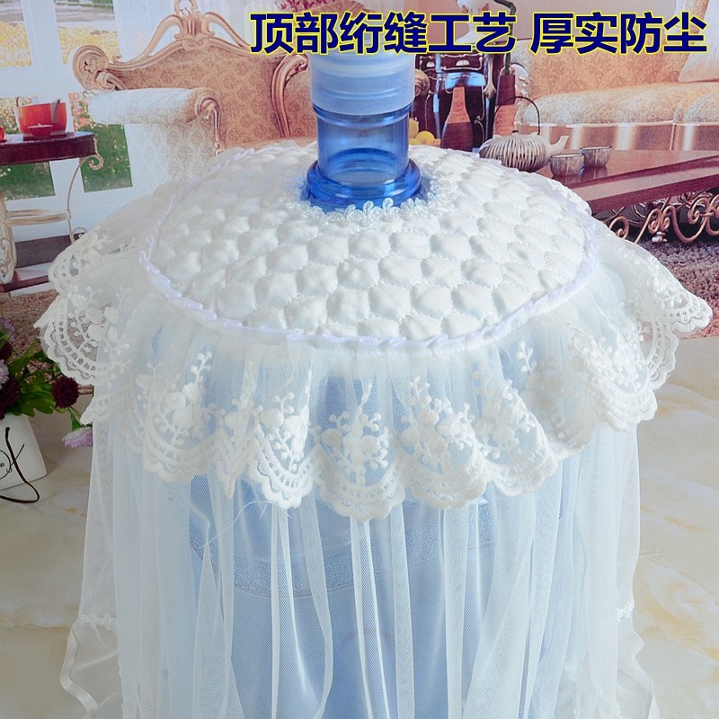 博文布艺抽水式水桶罩纯净水矿泉水桶套防光套子蕾丝饮水机防尘罩