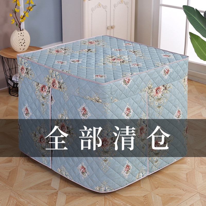 新款烤火桌罩80x80电炉罩套正方形烤火罩电暖炉罩子炉子套电火罩