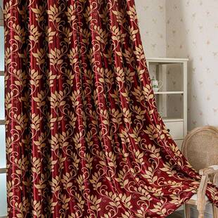 装 饰窗帘个性 饰穿杆窗纱窗 阳离子提花窗帘客厅卧室装 1PC新款