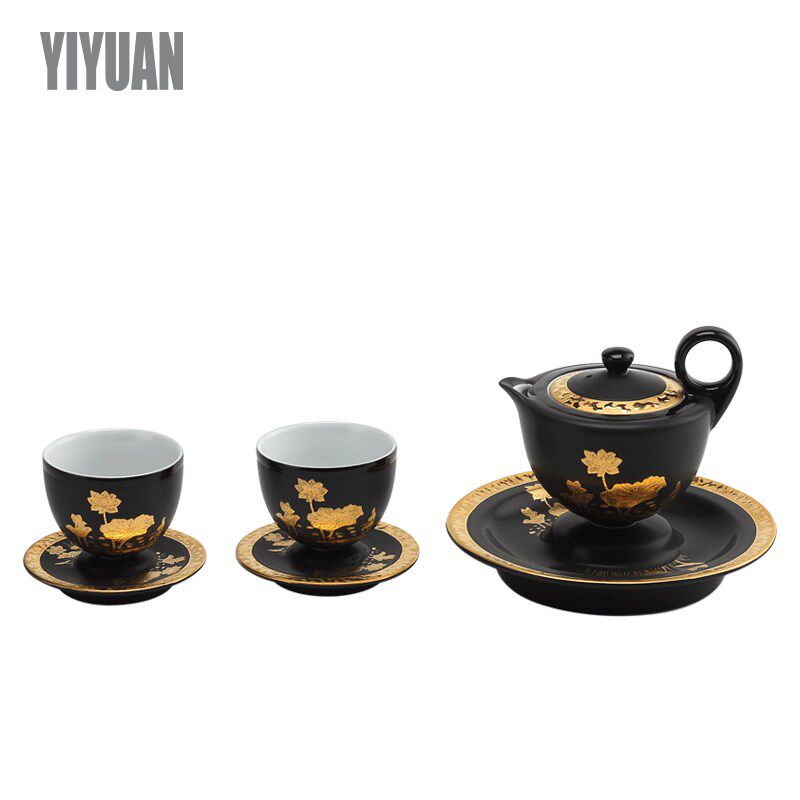 一园陶瓷功夫茶具套装家用办公室简约泡茶器高档礼盒会客茶壶茶杯