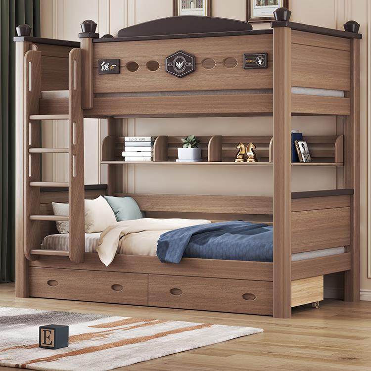 全实木鹅掌楸木上下铺双层床经济型儿童子母高低床小户型床上下床