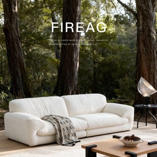 设计师兰德里沙发法式奶油风布艺沙发现代简约客厅直排小户型沙发