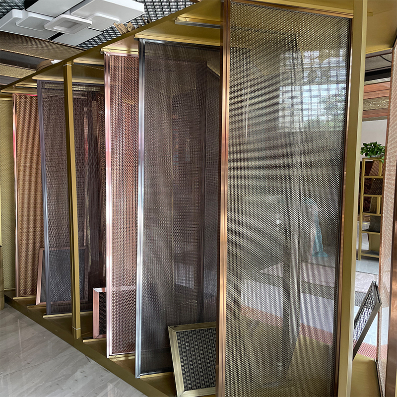 定制不锈钢304金属网屏风隔断网吊顶幕垂帘装饰酒店餐厅段网片网
