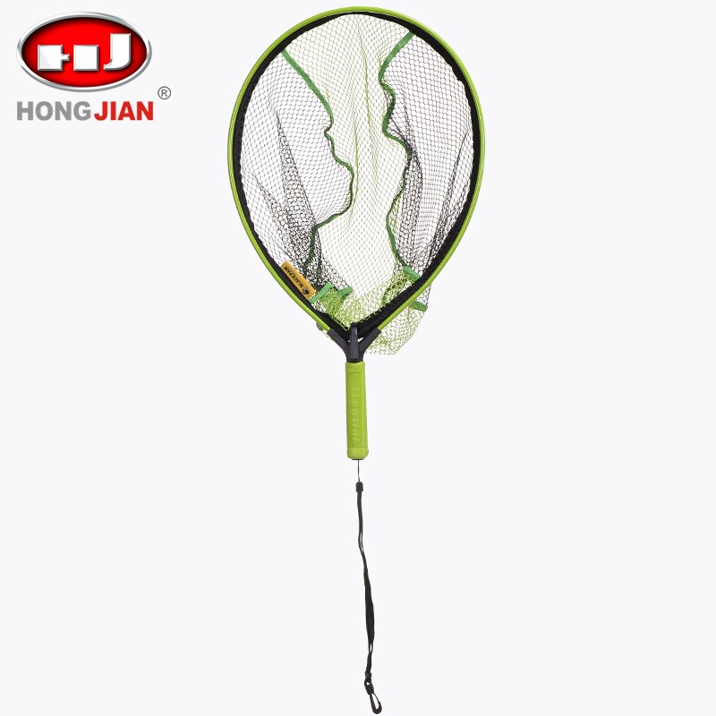 红健路亚抄网硅胶防挂便携马口溪流飞抄捞虾网兜0.7M飞蝇操网diy