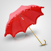 新娘结婚伞红色接亲伞长柄边8骨大红婚庆用品道具礼品红伞婚伞