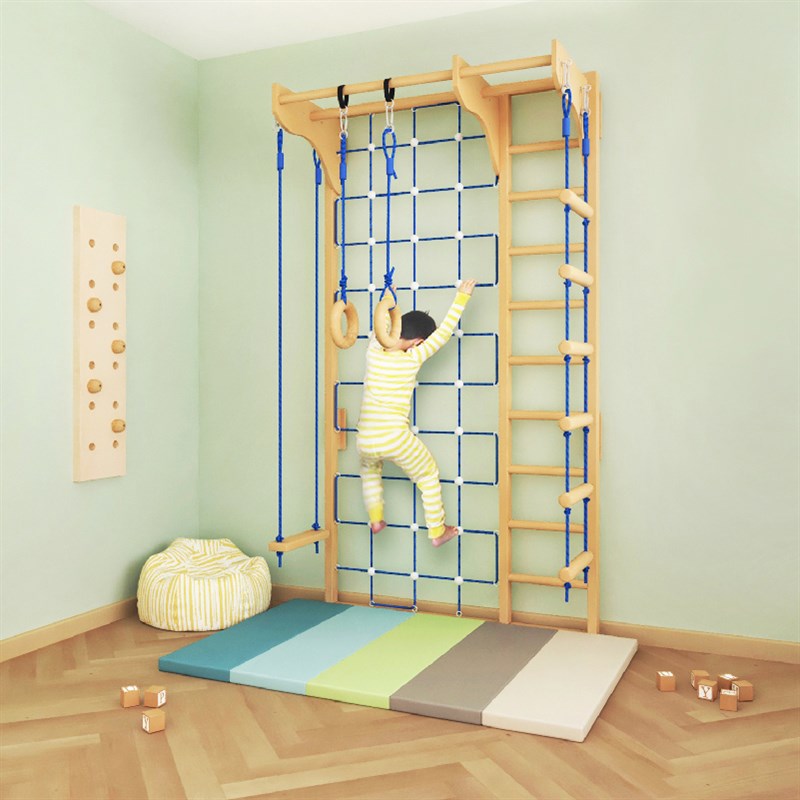 早教攀爬架室内儿童家用攀登墙感统爬网幼儿园家庭秋千攀岩墙