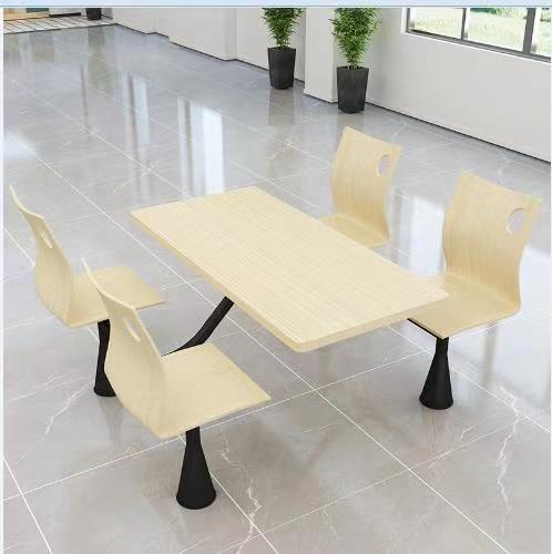 学校工厂食堂餐桌单位餐厅员工饭堂连体不锈钢快餐小吃店桌椅