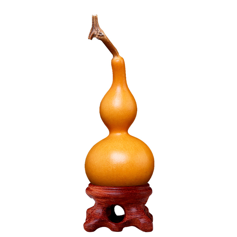 葫芦手把件文玩精品天津嘴手捻摆件天然带龙头三庭八宝本长可挂瓷