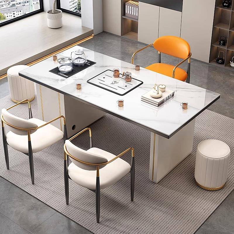 2025新款洽谈桌椅组合网红阳台小型休闲办公室烧水壶一体全套茶台