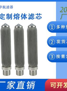 熔体滤芯42*217 不锈钢折波滤芯5um10um 塑料颗粒过滤网 浆料滤芯