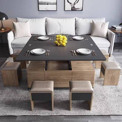 2025新款茶几客厅家用小户型可移动折叠升降多功能茶几餐桌两用